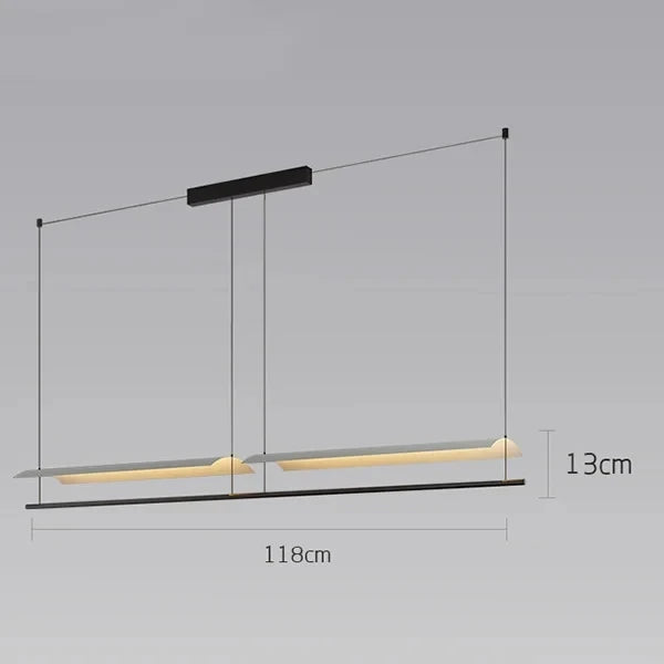 Nordic Minimalist Modern Metal LED Long Pendant Light for Living Room Dining Room Indoor Home Decoration Lighting Fixtures