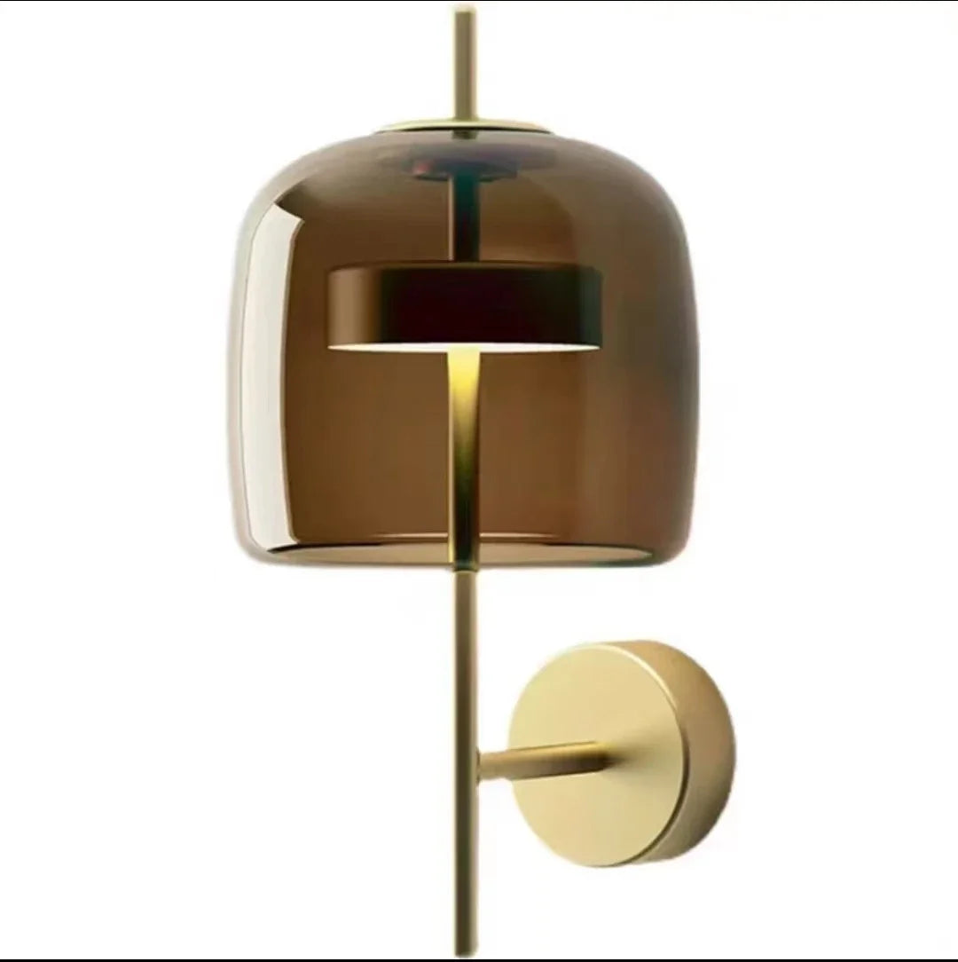 Elegant Glass Wall Lamp - Nordic-Style Sconce for Bedroom & Living Room