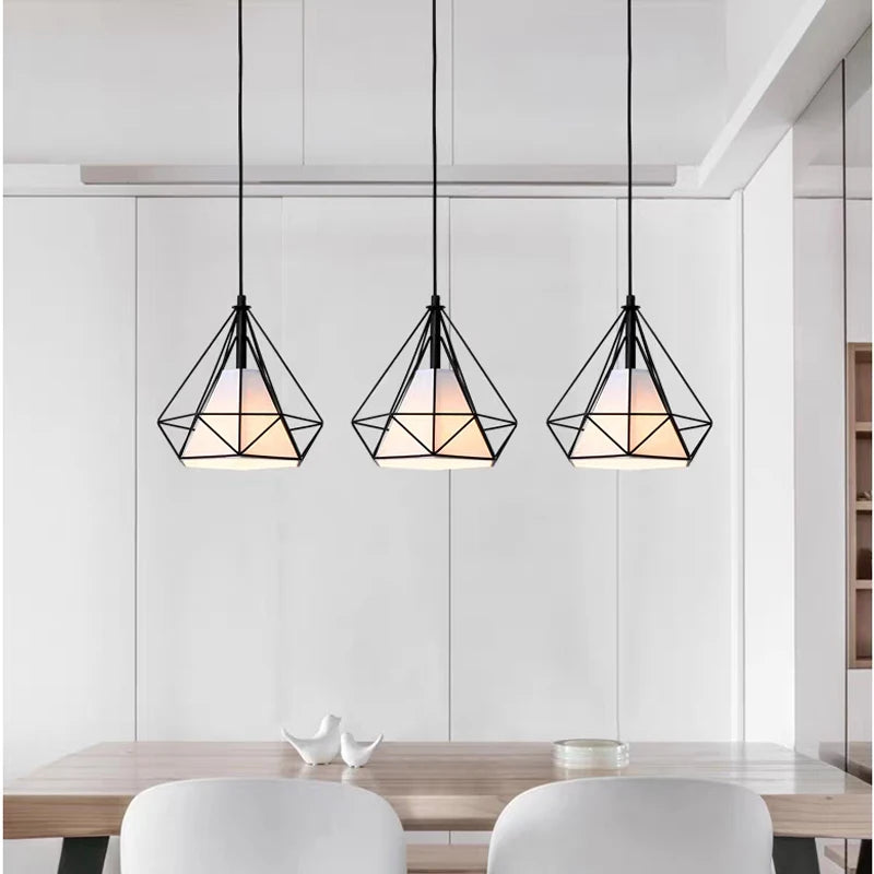 Led Pendant Lights for Dining Room Kitchen Modern Led Chandelier Ceiling Lamp Indoor Hanging Lighting Fixture for E27 Lamp Bulb