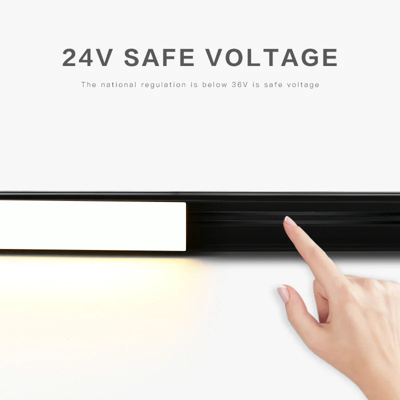 New Design Flood Spot Recessed Magnetic Track Light Led Line Lamp Magnet Rail Ceiling System Indoor Track Lights for Room