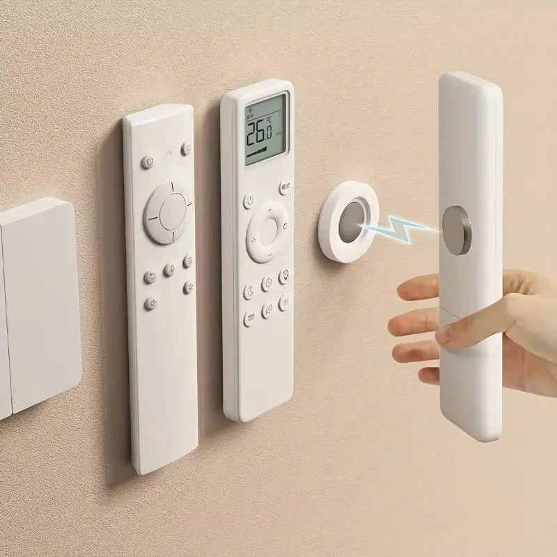 3/6Pcs No-Drill Magnetic Remote Control Holder - Wall Mount Organizer for TV & AC