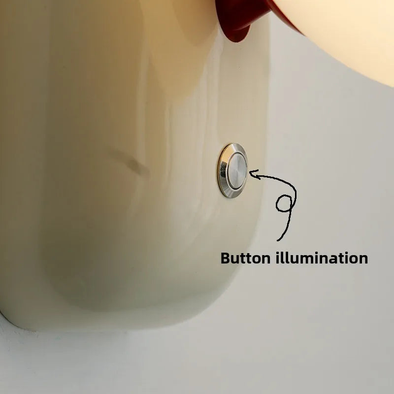 Dopamine-enhanced Children's Room Wall Lamp, Creamy Style, Creative Atmosphere, Cartoon Night Light with Switch, Bedside Lamp.