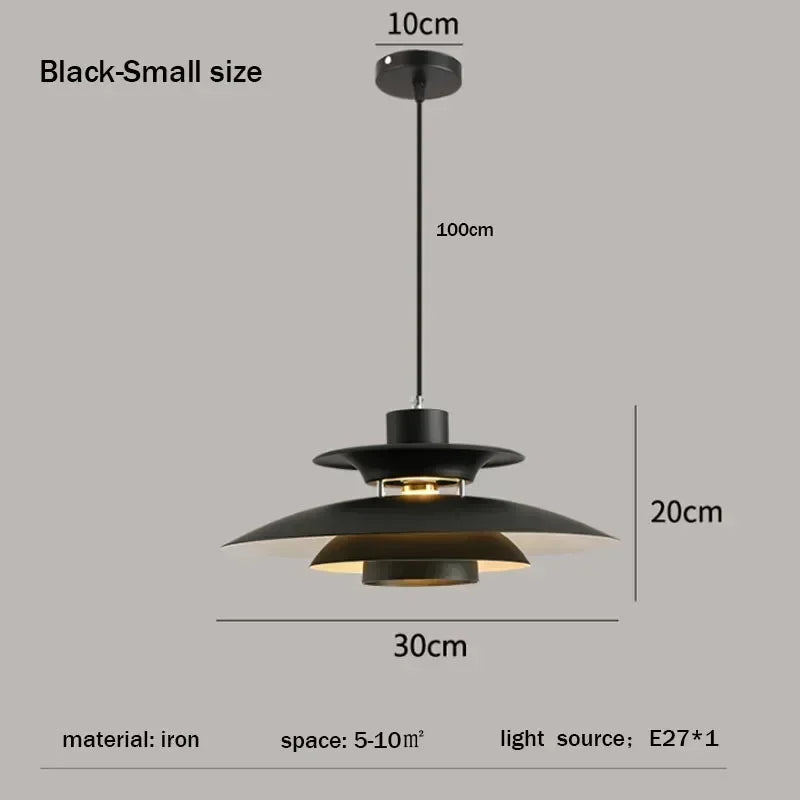 Japanese UFO Pendant Light Fixture Nordic Restaurant Chandelier Danish Design Room Decor Lamp Bedroom Beside Ceiling Lamps