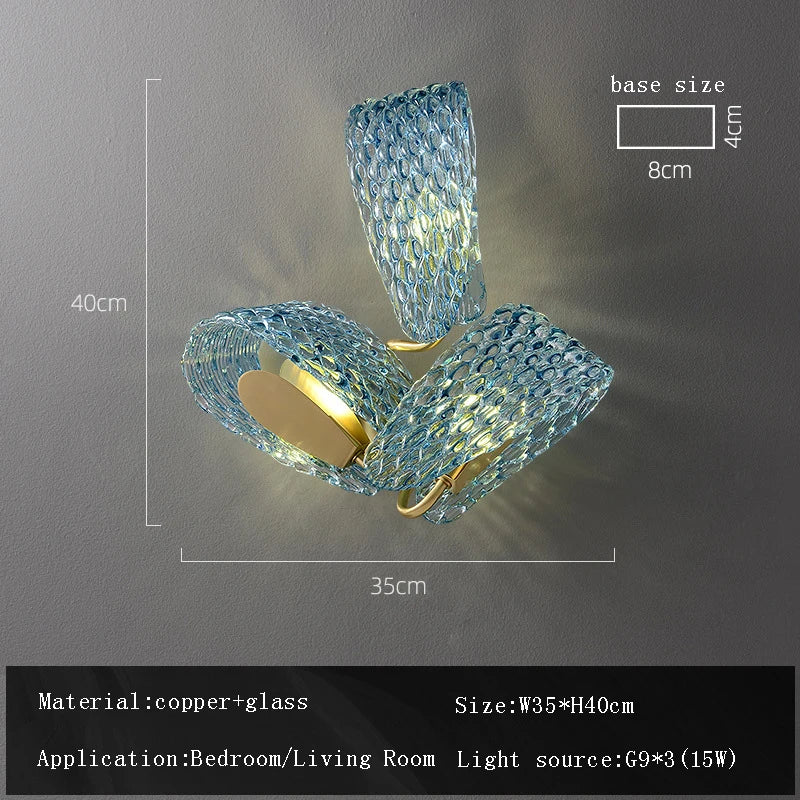 Glass-made Modern Home Appliance Ceiling Chandelier Designer Hanging Lamps for Living Room Dining Room Decoration Flower Shape