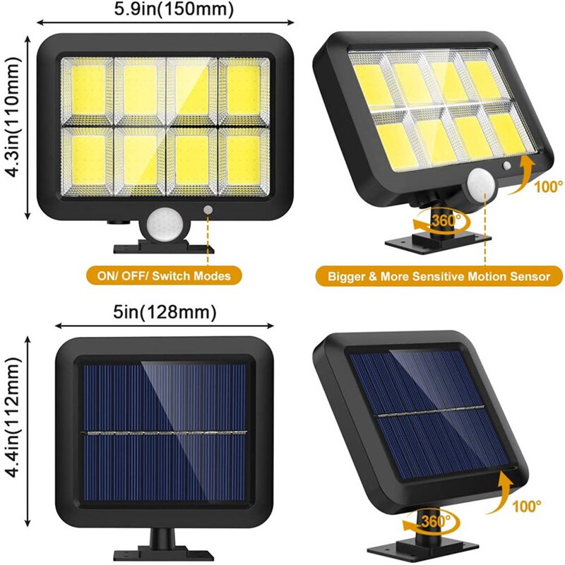 Solar Lights Outdoor PIR Motion Sensor COB Solar Led Light Outdoor Powered By Sunlight Wall Street Lamp Waterproof Home Garden