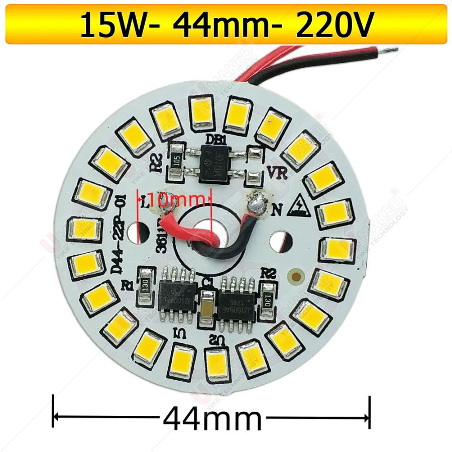 10-Pack AC 220V LED PCB Aluminum Plate - Integrated IC Driverless Light Board