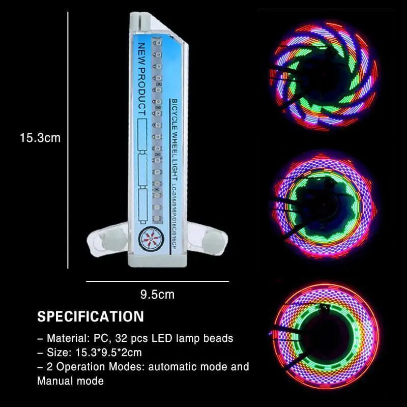 3D Bicycle Spoke LED Lights Bike Motorcycle Wheel Spoked light Protector Covers Pipe For Motocross Bicycle Bike Cool Accessories