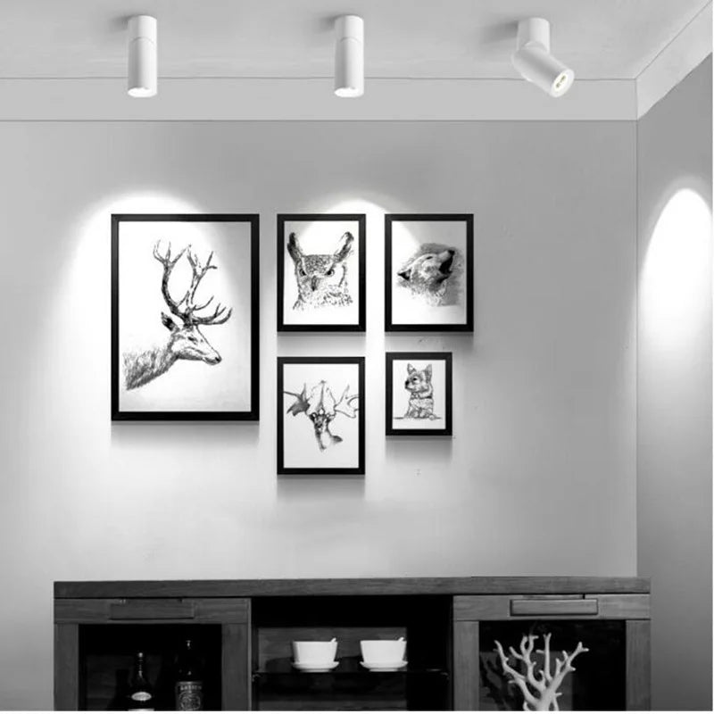 Dimmable Cylinder LED Downlights Surface Mount 7W 12W 15W 18W 24W COB Ceiling Spot Lights AC85~265V Round Lamps indoor Lighting