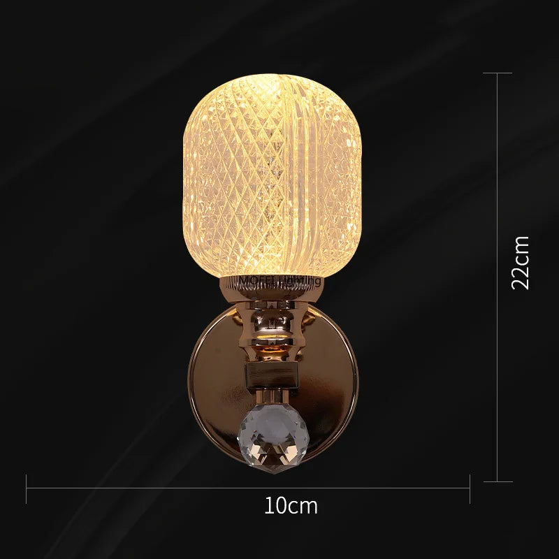 Modern Gold Luxury Minimalist Wall Lamp LED Light Living Room Bedroom Bedside Background Corridor Aisle Indoor Lighting Fixture