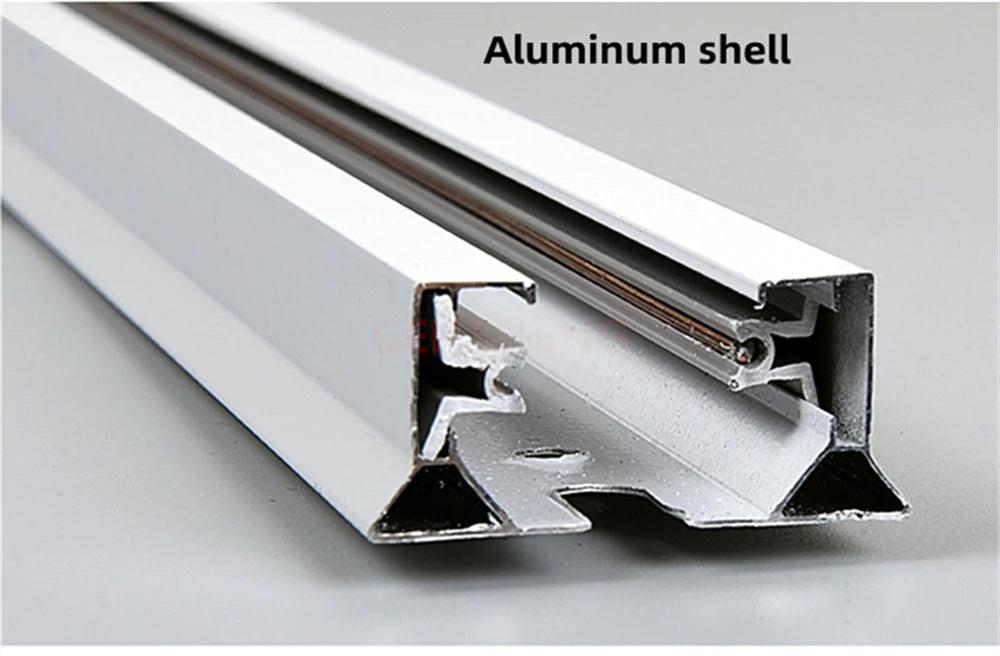 LED Track Light Rail 0.5M 1M Black White Aluminum 2 Wire System Track Light Series Universal Track for Ceiling Spot Lamps