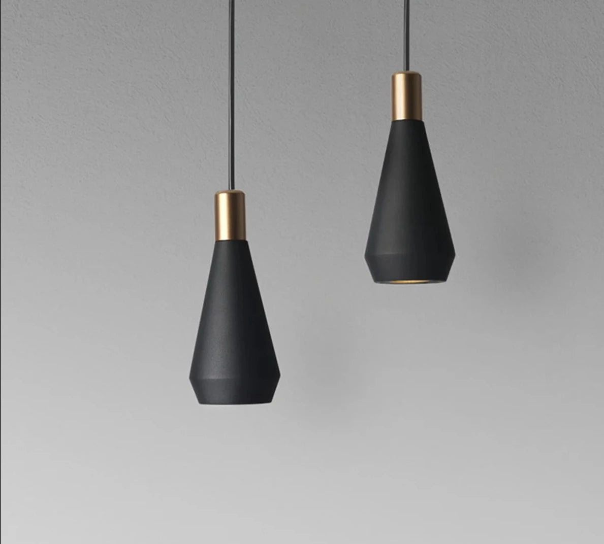 Aisilan LED Luxury Pendant Lamp Modern Kitchen Bedroom Table Dining Room Hanging Light Home Chandelier Black Metal Lampshade