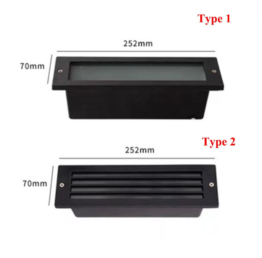 IP65 Outdoor Wall Sconce Lamp Waterproof LED Step Light Outdoor Recessed Stair Light Garden corridor LED Footlight