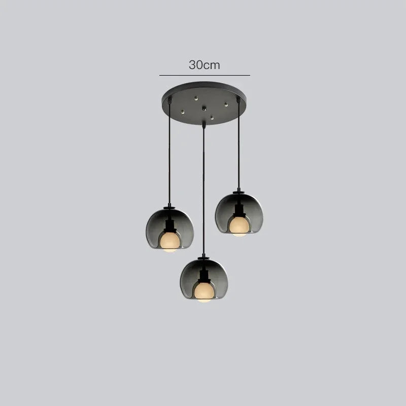 Nordic Luxury LED Chandelier - Modern Glass Pendant Light for Dining & Bedside