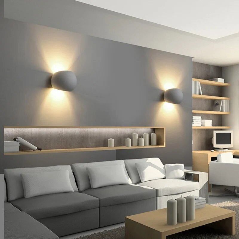 Modern LED Wall Lamp G9 5W Gypsum Wall Light Sconces Lamp door Bedside Bedroom Living Room Decor Lumination Home Kitchen Lighting