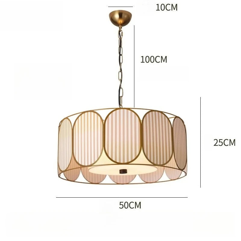 Classical Hanging Chandelier Light Fixture Chinese Cloth Pendant Lamp for Dining Room Kitchen Living Room Bedroom