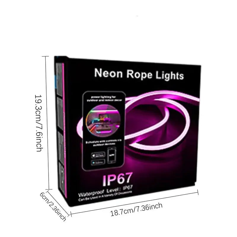 Music String Lights Adjustable Remote Control String Lights With Musical LED String Lights For Indoor Outdoor Neon Rope Lights