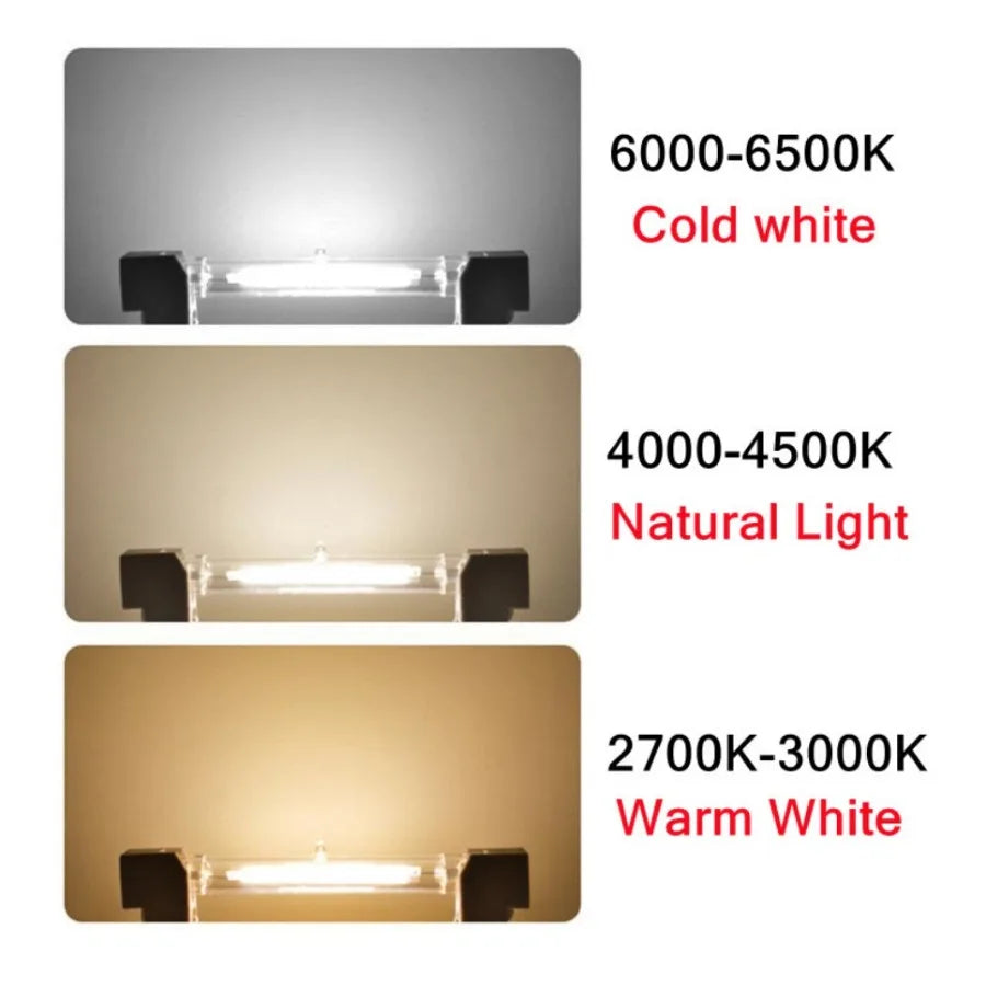 50W LED R7s COB Glass Tube 78mm 189mm 118mm J78 J118 High Power COB Light Bulb AC110V 120V 220V Home Replace Halogen Lamp