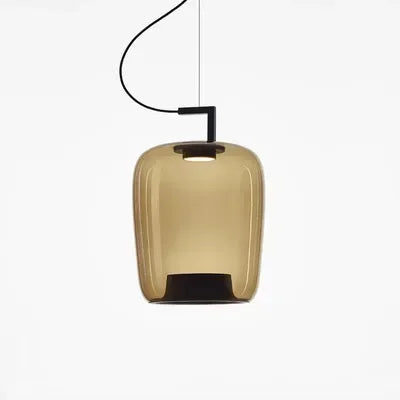 Nordic Glass Pendant Light - Minimalist Art Hanging Lamp for Bedroom & Bedside