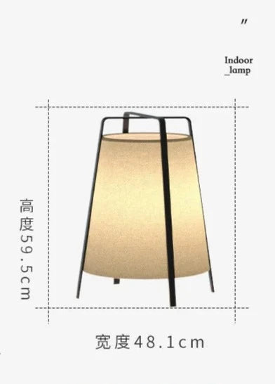 Japanese Style Quiet Wind Floor Lamp Chinese Modern Minimalist Living Room Bedroom Restaurant Fabric Retro Table Lamp Decoration