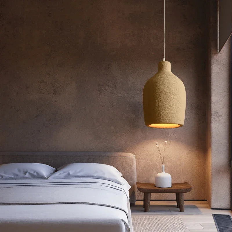 Japanese style Wabi Sabi style pendant light, living room dining room light, modern minimalist bar designer pendant light