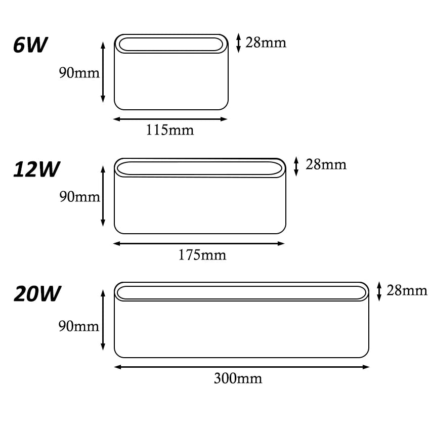 LED Outdoor Waterproof IP65 Wall Light Porch Garden Wall Lamp & Indoor Home Decors Bedroom Living Room Decoration Lighting Lamp