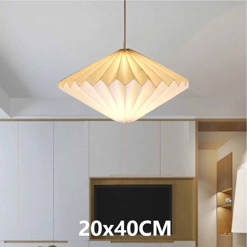 Origami Ceiling Lampshade Nordic Style Paper Lantern Shade Creative Decorative Light Cover for Living Room Decor