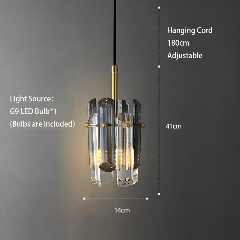 Modern Remote Control LED Ceiling Chandelier 2023 Luster's New Trend Crystal Hanging Light Bedroom Bedside Pendant Lamp Nightlight