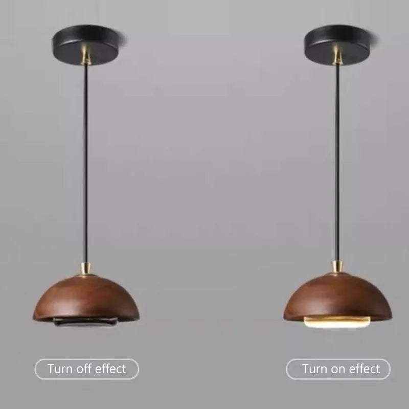 Nordic LED Pendant Lamp Wood Bar Kitchen Island Hanging Light Restaurant Coffee Shop Loft Home Decoration Indoor Lighting
