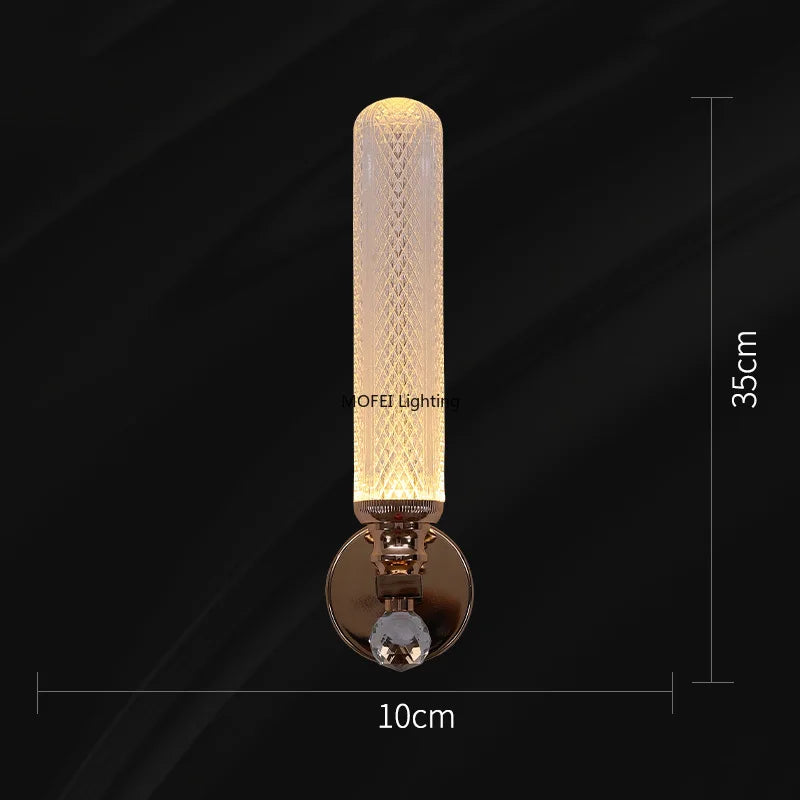 Modern Gold Luxury Minimalist Wall Lamp LED Light Living Room Bedroom Bedside Background Corridor Aisle Indoor Lighting Fixture