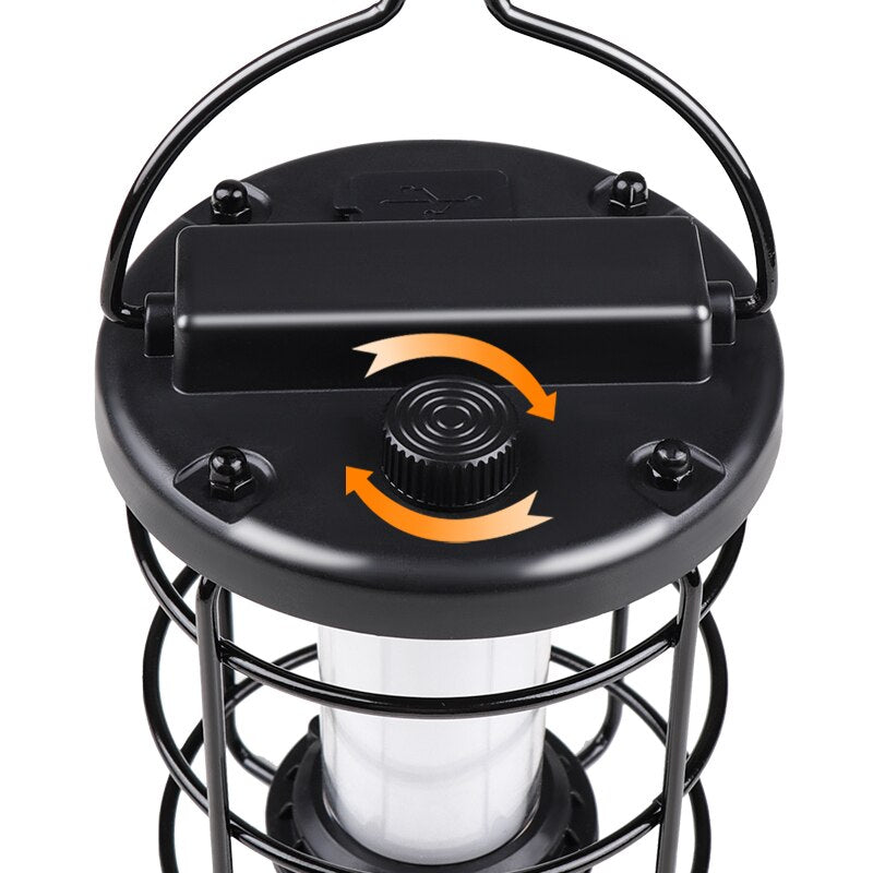 LED Tent Flashlight Camping Light USB Rechargeable Bulb Outdoor Portable Lamp Emergency Lantern With Infinite Dimming Function