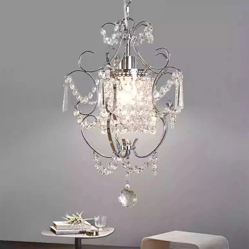 American Entrance Crystal Retro Chandelier Personalized Creative Aisle Entrance Corridor Foyer Cloakroom Bar Restaurant Light