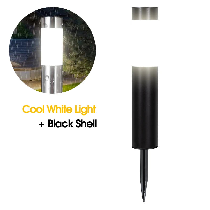 Solar Garden Light Solar Stainless Steel Garden Path Light Outdoor Landscape Light Gate Column Patio Yard Driveway Lawn Light
