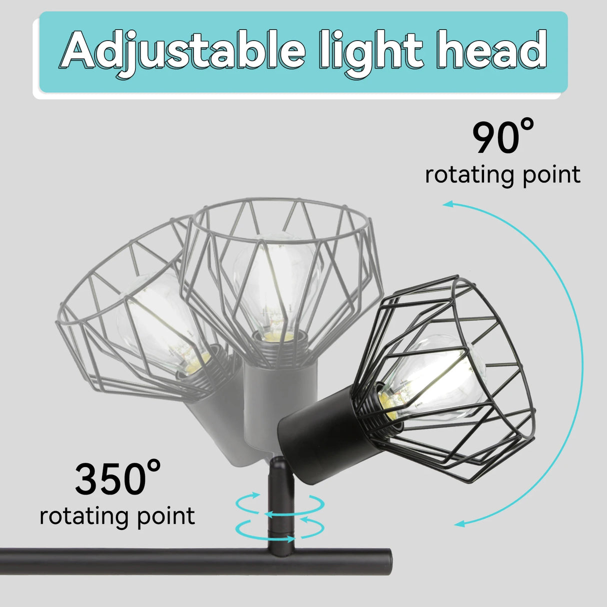 Modern LED E27 Ceiling Chandelier - Adjustable Angle Pendant Light Fixture
