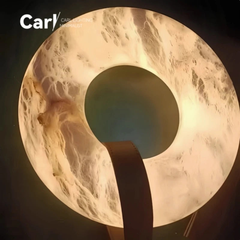Spanish High-end Light Luxury Natural Marble Pendant Light Living Room Bedroom Background Wall Study Decoration Pendant Light