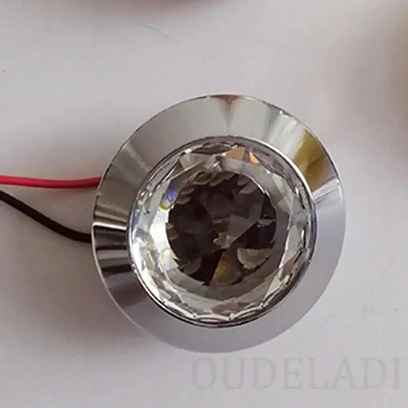4pcs Mini LED Crystal Spotlights - Diamond Shape 3W Cabinet & Jewelry Light