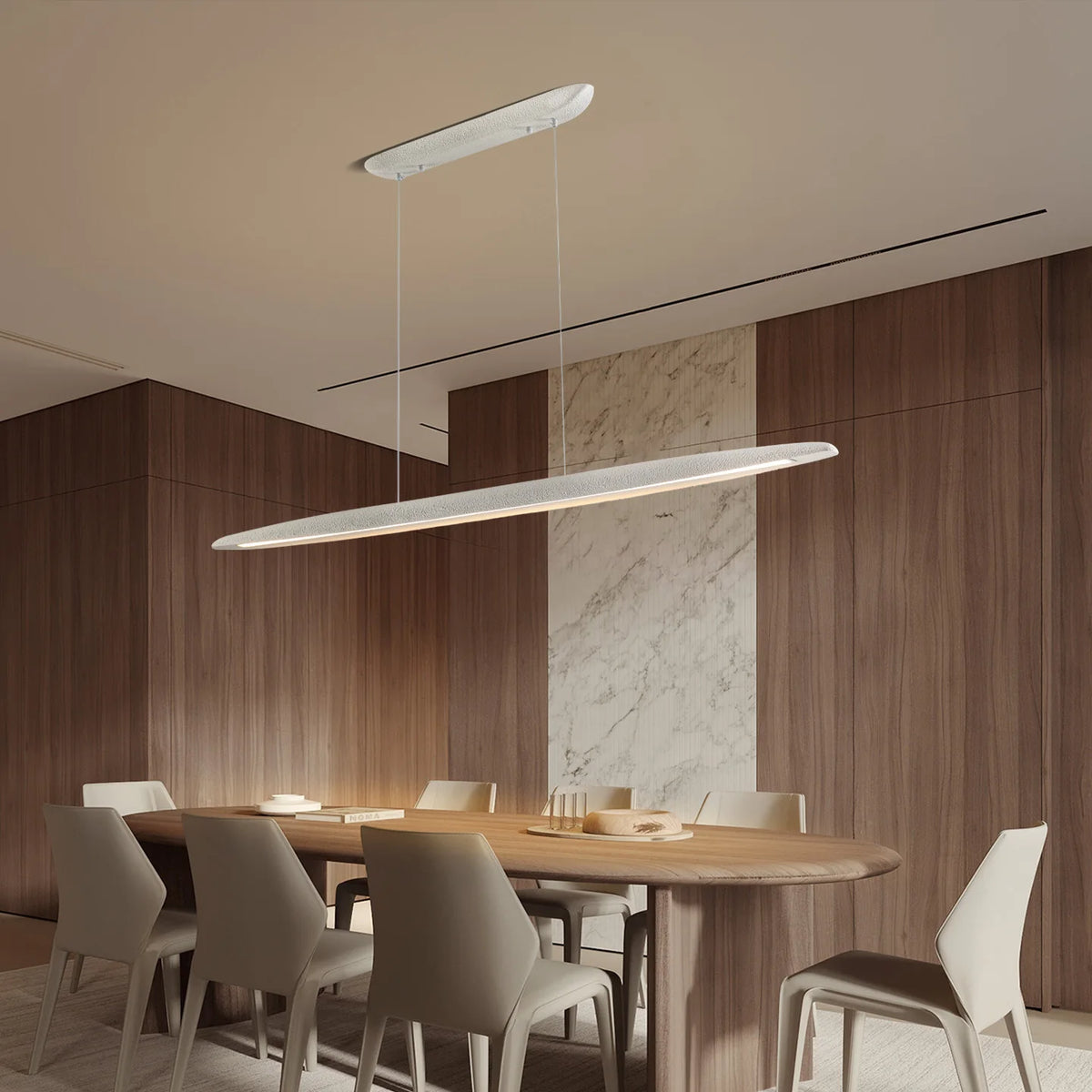 Nordic Wabi Sabi Long Chandelier Restaurant Pendant Light Modern Minimalist Indoor Bar Island Platform Led Lighting Fixtures