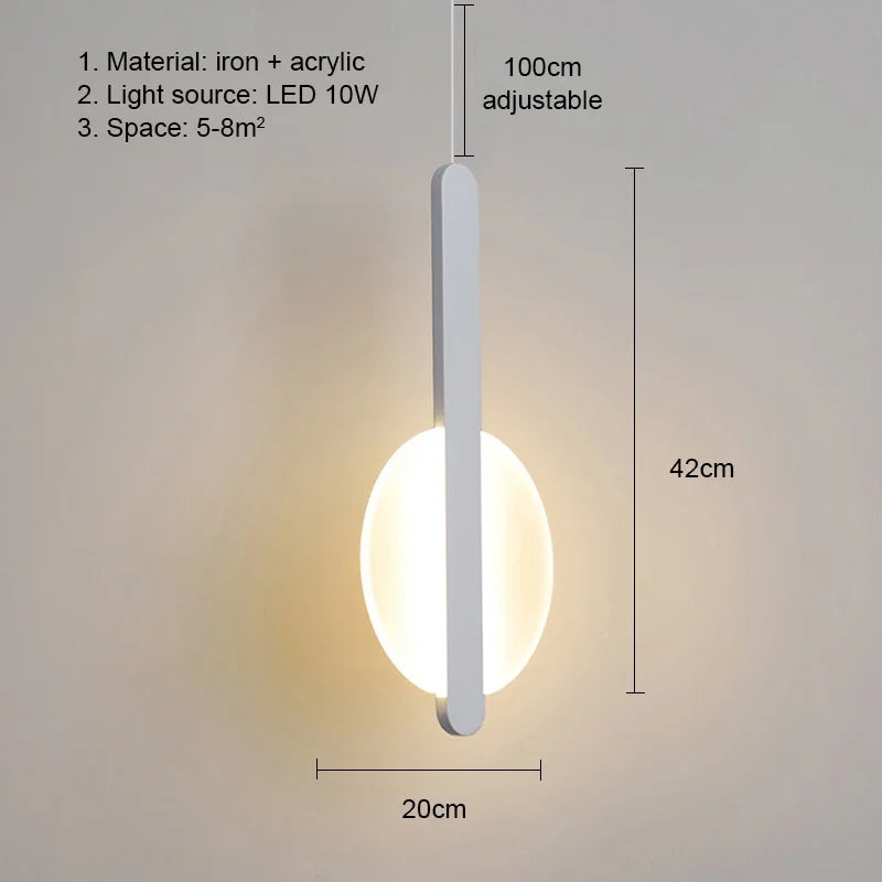 Sleek Modern LED Chandelier - Designer Indoor Hanging Lamp for Living Room