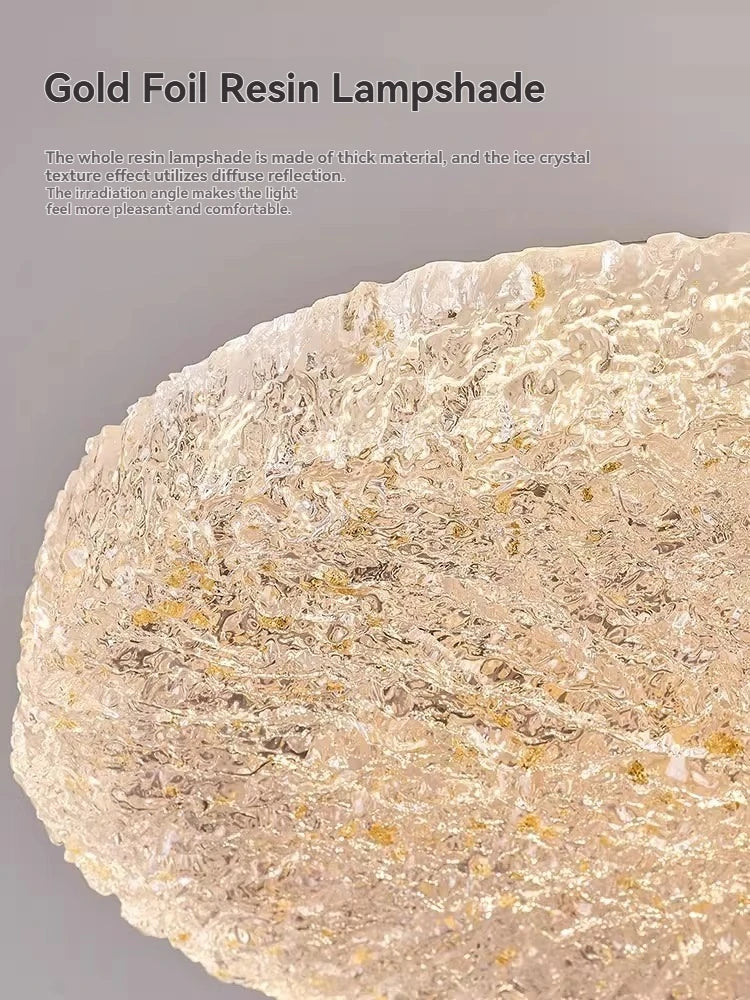 Minimalist Resin Ceiling Light Gold Luxury Led for Bedroom Living Room Decor 40cm 50cm 60cm Round Ceiling Lamp