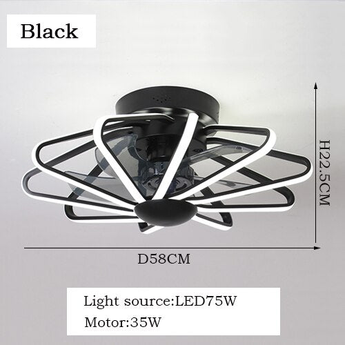 LED ceiling fan with Lights remote control home decor ventilator lamp Living room Bedrpoom DC ceiling fan lamp