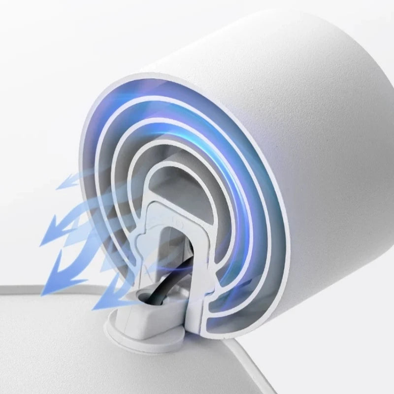 Folding Surface Mount LED Spotlight - No-Drill Anti-Glare Ceiling Downlight
