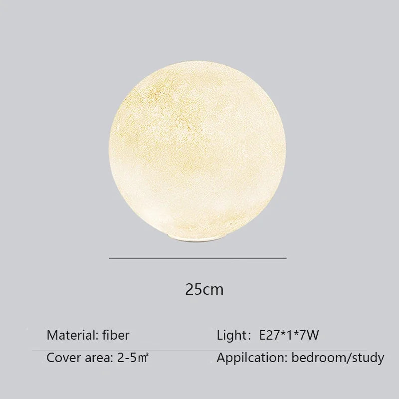 3d Moon Ball Floor Lamp Home Decoration Living Room Bedroom Atmosphere Modern Lustre Table Light Lighting Planet Plug In