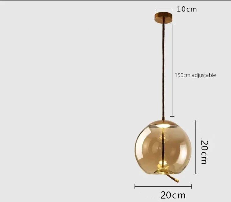 Nordic Designer Glass Pendant Lamp - Postmodern Luxury Single Head Light
