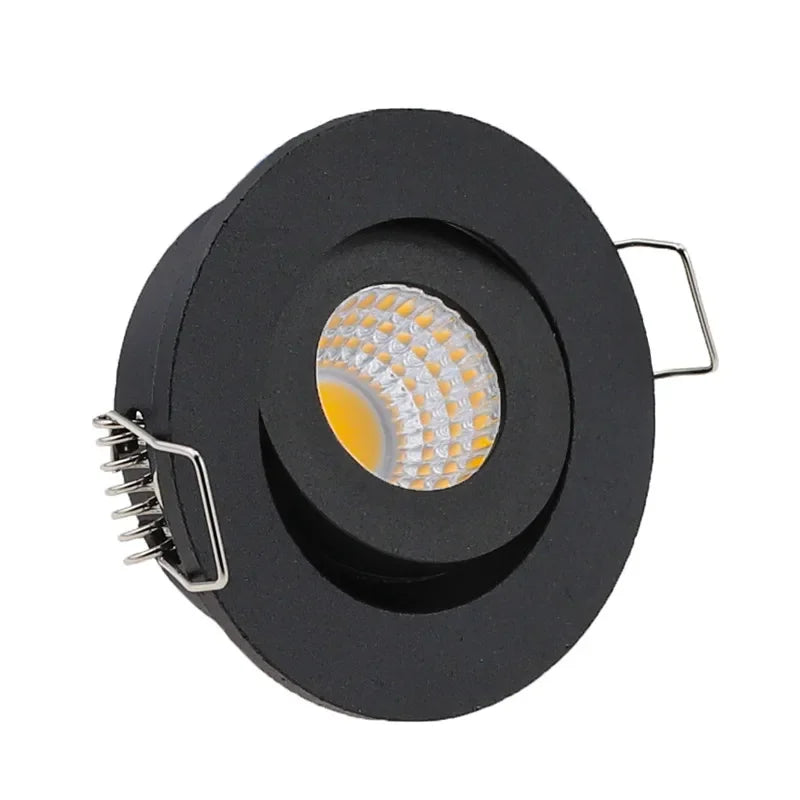 3W IP65 Waterproof LED Ceiling Downlight Round Dimmable Recessed Spotlight Ceiling Lamp AC90-260V DC12V 220V 110V