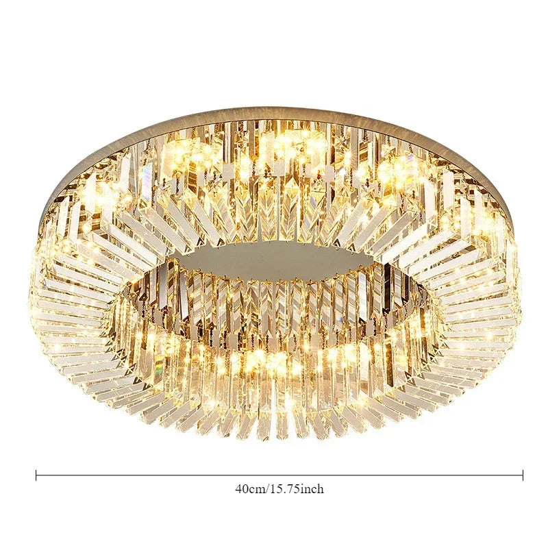 Luxury Crystal Bedroom LED Ceiling Lamp Simple Nordic Restaurant Living Room Kitchen Hotel Chandelier Modern Home Decor Lighting