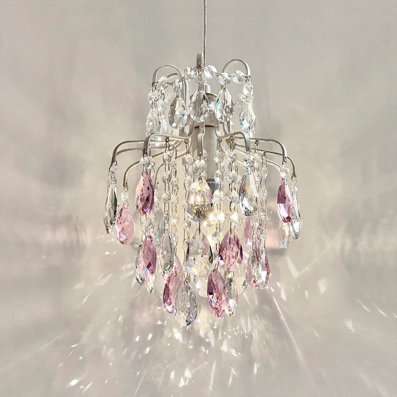 Modern Luxury Colorful Crystal Bedside Led Pendant Lights Home Decor Bedroom E14 Suspend Lamp Bar Hanging Lamp Led Luminarias