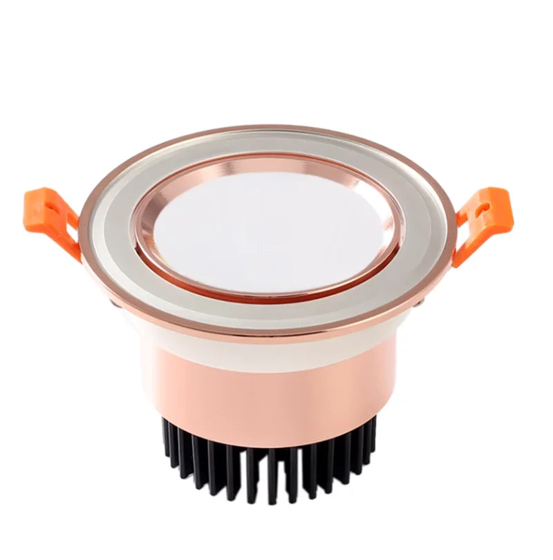 Gold Electroplated Recessed LED Downlights - Ultra-High Quality COB Ceiling Spotlights