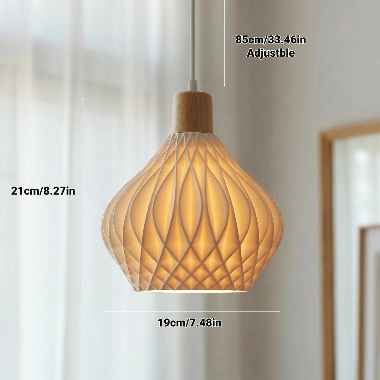 Bamboo Pendant Lamp Hanging Lamp Handmade Rattan Chandelier Fixture Restaurant Dining Room Indoor Lighting AC85-260V