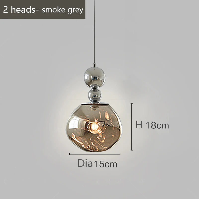 Retro Luxury Lava Pendant Light Nordic Restaurant Bar Table Lamp Italian Minimalist Bedroom Headboard Eye Protection Lamp