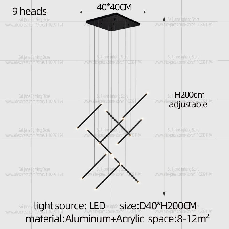 Nordic Pendant Light Modern Living Room Dining Table Lighting Lounge Hanging Restaurant Attic Chandelier Bedroom Ceiling Lamp
