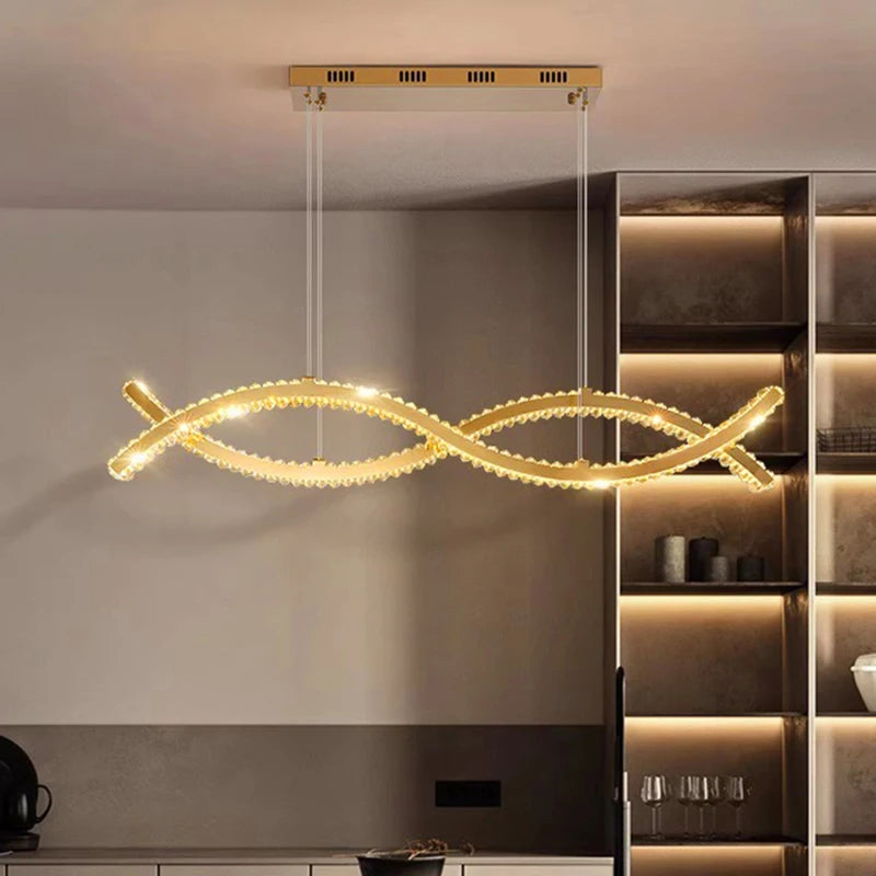Modern Dining Room Pendant Lights Indoor Lighting Crystal Lamp Hanging Light LED Chandelier Decorative Interior Lighting